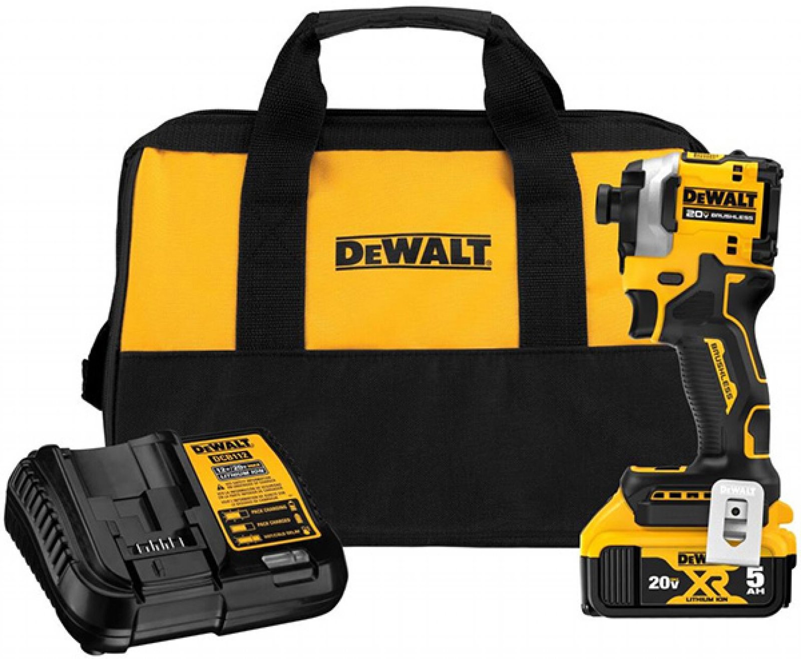 Dewalt DCF850 Atomic Impact Driver Kit + Bonus 5Ah Battery Deal! ToolKit